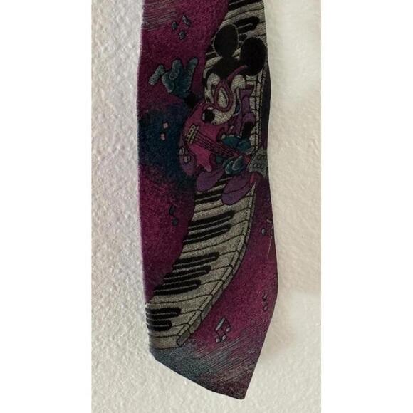 Other - Vintage Disney Mickey & Co Tie Rock Star Mickey Mouse Piano Music Notes